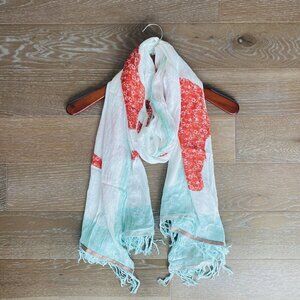 Tarnish Bull Scarf | Cream & Blue